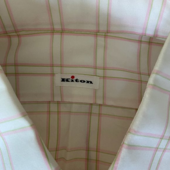 Kiton Men's Button Front Dress Shirt Sx XXL EUC - Picture 7 of 16